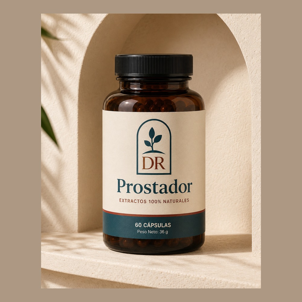Envase de Prostador con etiqueta legible